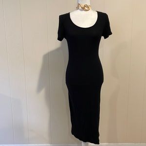 Black under knee dress